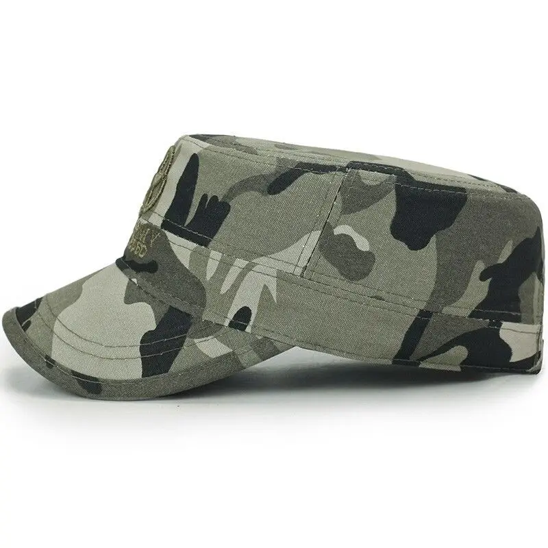 Nauja pavasario vasaros vyrų beisbolo kepuraitę hip-hop skrybėlę medvilnės lauko flat top karinės kepurės penkiakampė žvaigždė, siuvinėjimo snapback skrybėlę