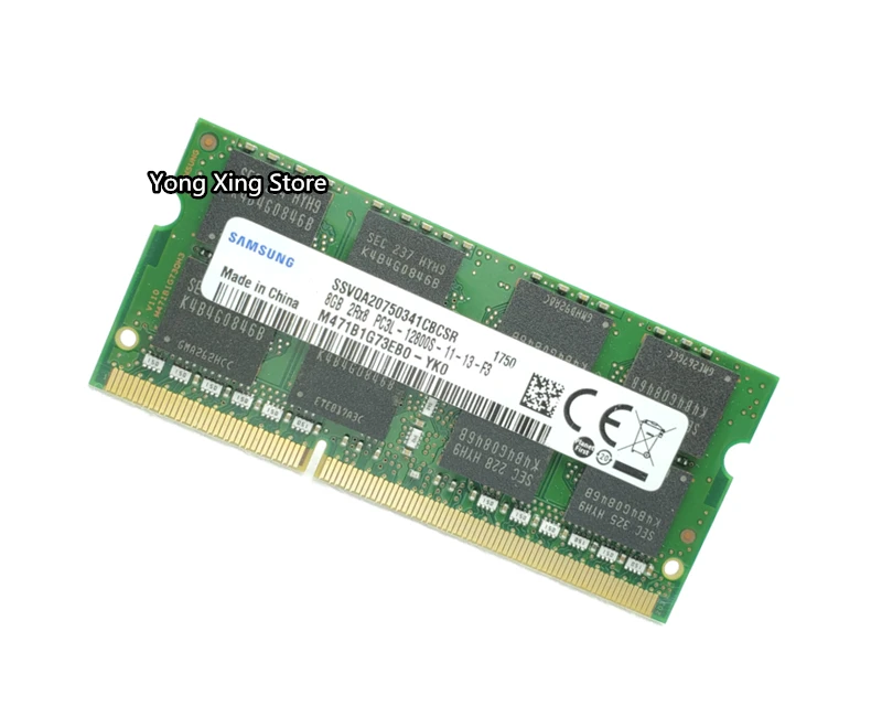 Samsung DDR3 8GB 1 600mhz Nešiojamas atminties PC3L-12800S nešiojamojo kompiuterio RAM 12800 8G 1.35 V kompiuterių dalys sodimm