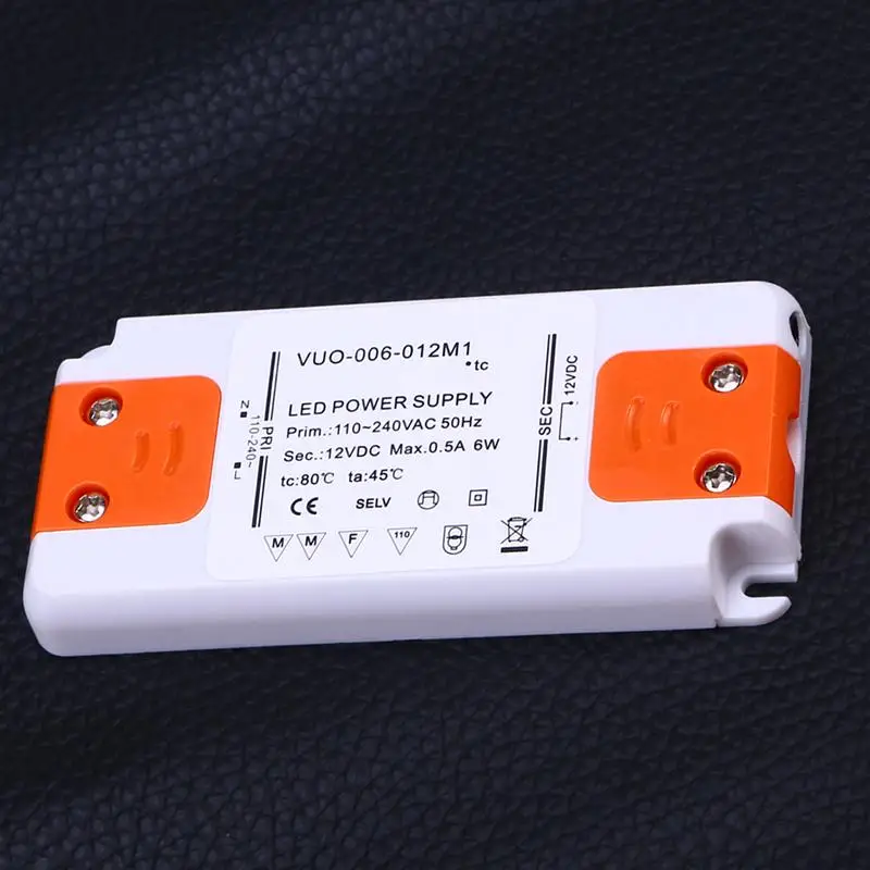 12V 6W LED Transformatorius Vairuotojo Konverteris,-Ultra plonas 0.5 Vairuotojo LED Lemputės Šviesos (Baltas)