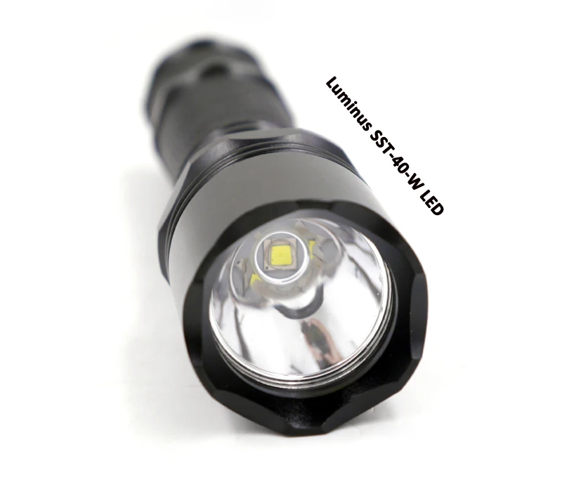 Labai Šviesus M5 1200Lumens Luminus SST-40-W LED Žibintuvėlis 5-Mode linternas LED Žibintuvėlis, Lauko Kempingas Fakelas Zaklamp 1*18650