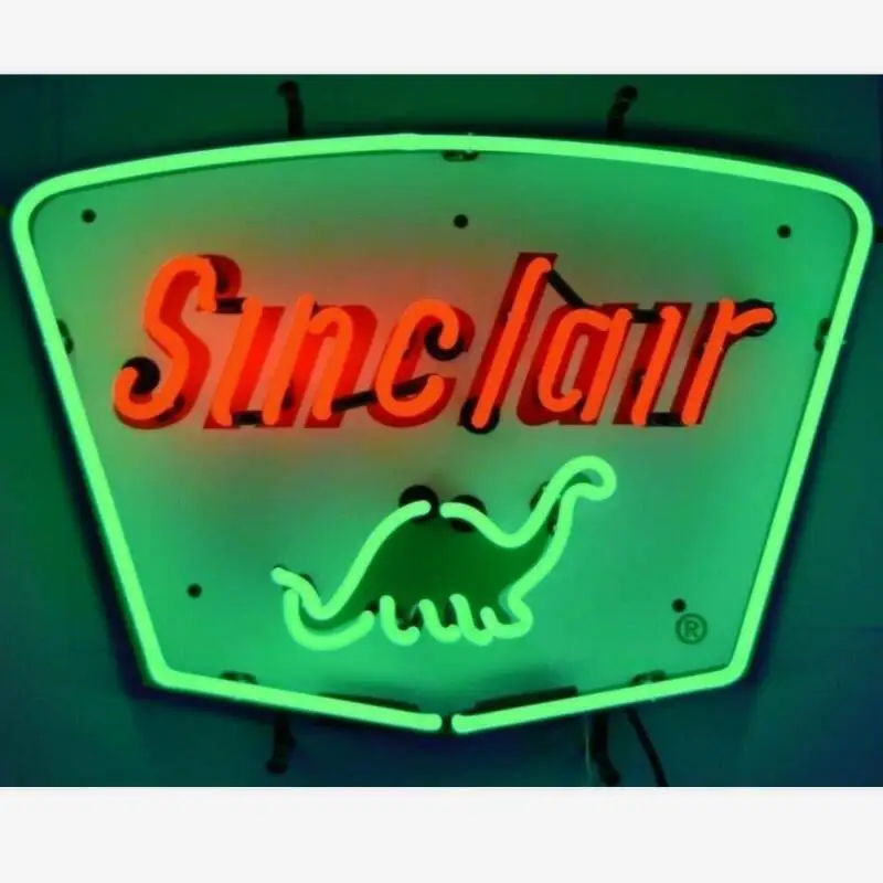Custom Sinclair Dinozauro Dino Stiklo Neoninės Šviesos Ženklas, Alaus Baras