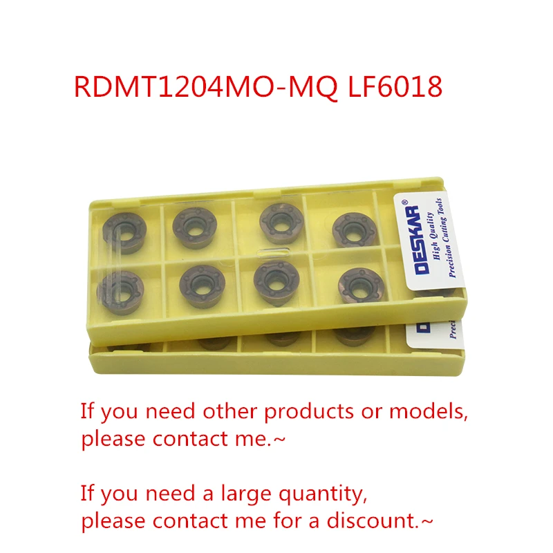10vnt/Box DESKAR R6 Apskrito įdėklai RDMT1204MO-MQ LF6018/RDMT1204MO-MQ LF6028 Frezavimo įterpti Nerūdijančio Plieno