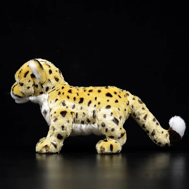 Tikroviška Modeliavimas Nuolatinis Cheetah Įdaryti Pliušinis Žaislas Mielas Minkštas Geltonas Indija Acinonyx jubatus Lėlės Gimtadienio Dovana Vaikams Modelis
