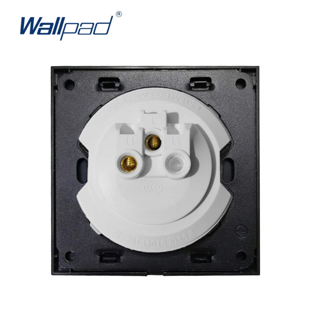 Wallpad L6 Juoda Aliuminio LED 1 Gauja Tarpinės Crossover Sienų apšvietimo Jungiklis