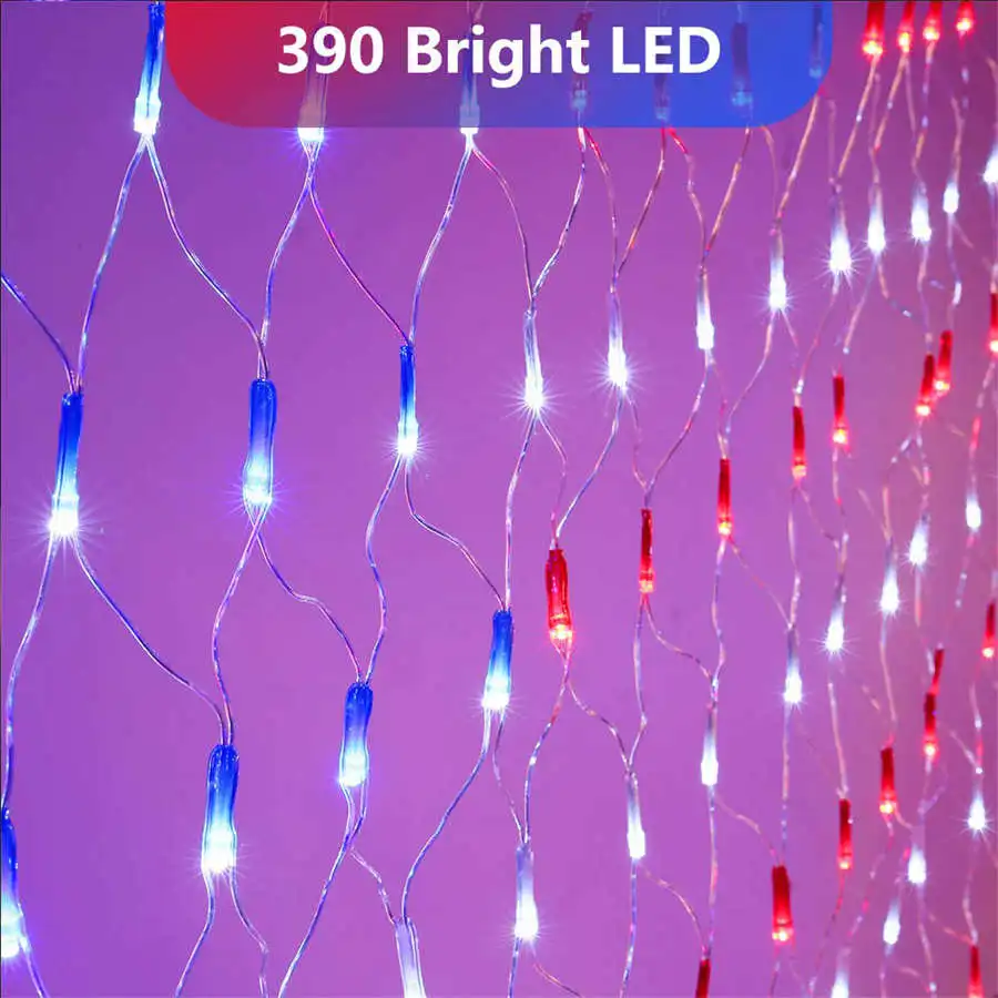 Amerikos Vėliavos 420 LED String Žibintai Dideli JAV Vėliavos, Lauko Žibintai Vandeniui Kabantys Papuošalai Nepriklausomybės Dieną,Atminimo Diena