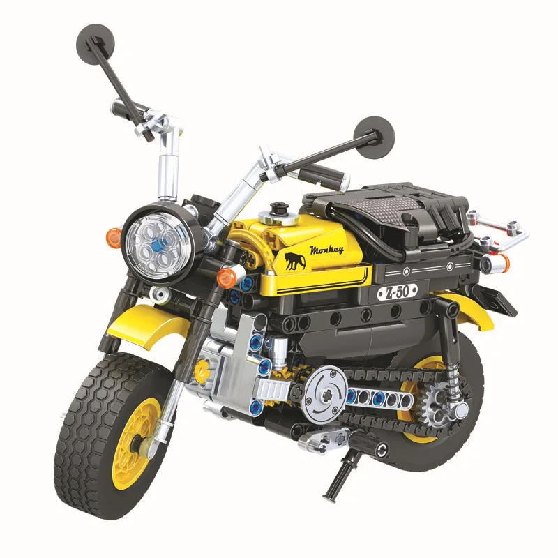 Nugalėtojas įrangos pardavimas, biuro įrangos Miestas Mažai Geltona Ape Moto Automobilio Modelio Kūrimo Blokų Rinkinius Plytų Vaikai Klasikinis Žaislai Vaikams Suderinama