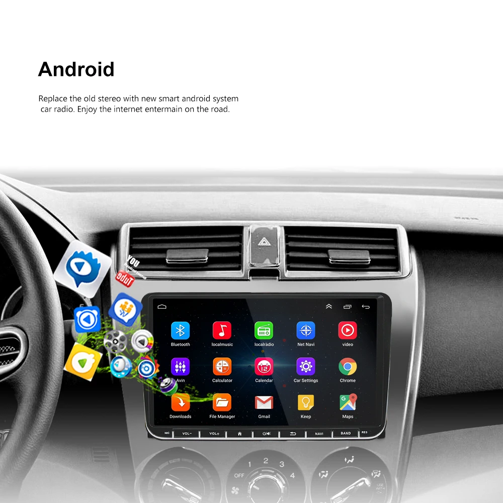 AMPrime Android Automobilio Multimedijos Grotuvas GPS Navigacija, 2 din Autoradio 2din Stereo MP5 Automobilio Radijo Volkswagen Passat Golf5/6 MK5