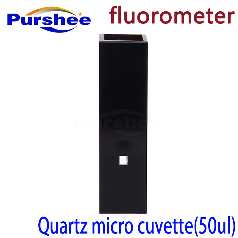 Sub-Micro fluorescencijos kvarco elementas su juodos spalvos sienos ir dangtelis(50ul) lab