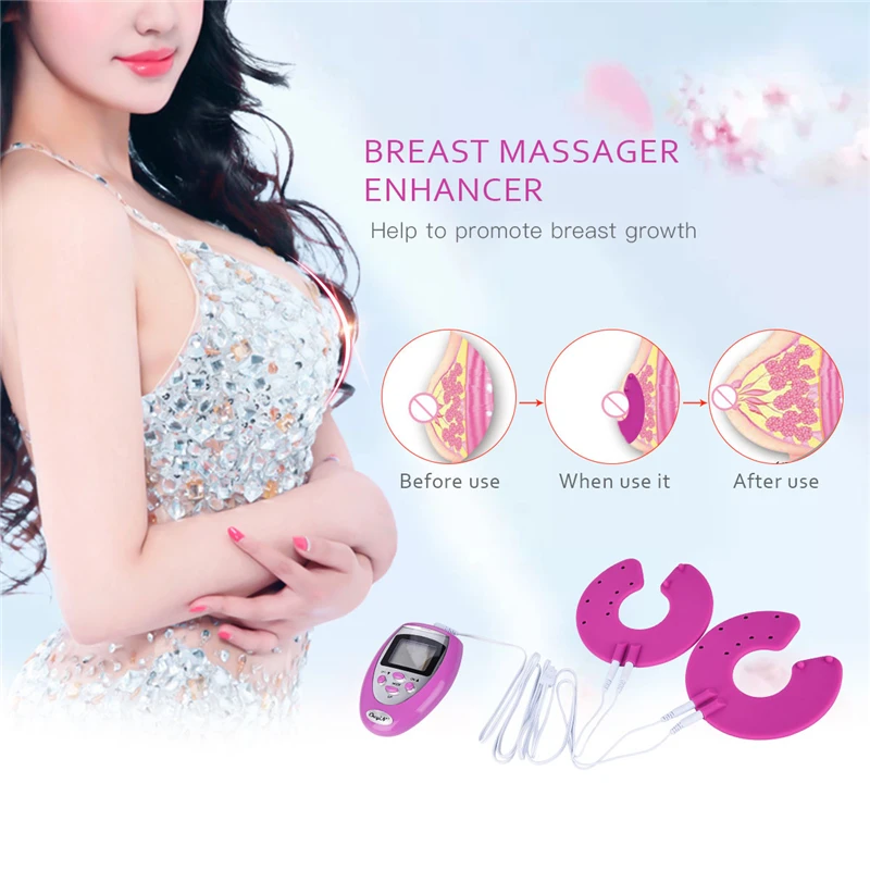 Elektros Krūtys Massager Moterų Krūtinės Didinimo Kėlimo Vibruojantį Masažo Įrankis Breast Enhancer Spenelių Massager 35