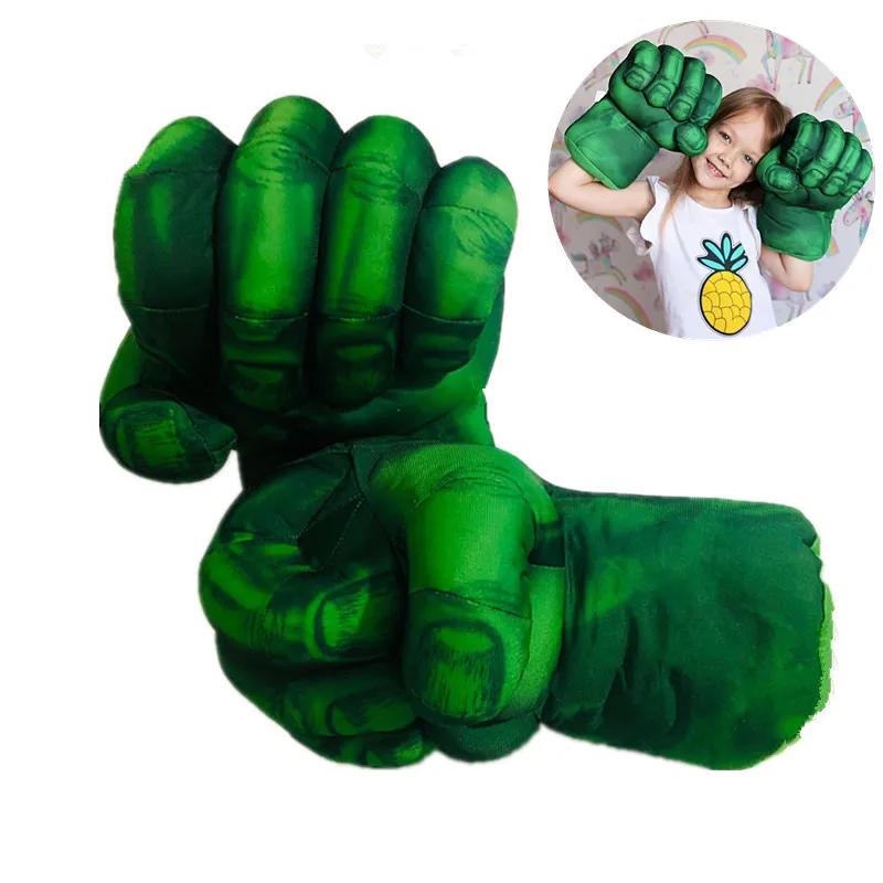 4-12Y Vaikas Hulk Kumščiu Pliušinis Pirštinės Cosplay Atlikti Fantazijos Shield Rekvizitai HalloweenToys Vaikų Dovanų