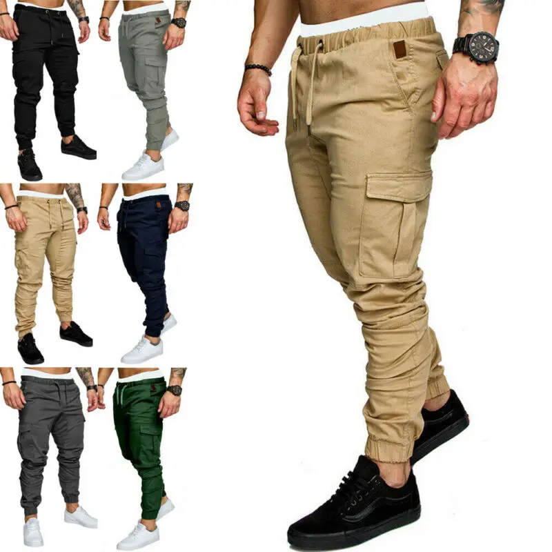 Mados Vyrų Krovinių Kelnės Darbo Drabužių Streetwear Poilsiu Hip-Hop Sweatpants Atsitiktinis Kvėpuojantis Prekės Vyriškos Kelnės Haremo Kelnės