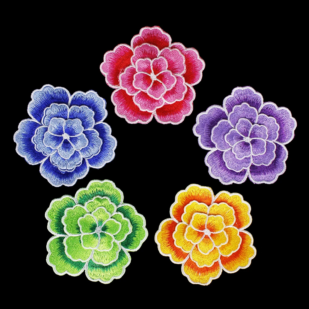 20pieces 3D Gėlių Siuvinėjimas Geležies ant Audinio Lopai Emblemos Aplikacijos Iškilumo Drabužis Puošia Amatų Siuvimo Reikmenys TH679