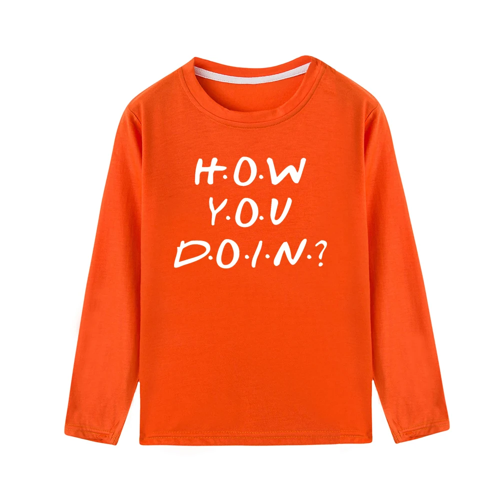 Kaip Jūs Doin Kūdikių Mergaičių Marškinėlius Berniukas Rudenį ilgomis Rankovėmis Atsitiktinis marškinėliai Vaikams, Vaikų Mados Viršūnes Mergina Pavasario Tee