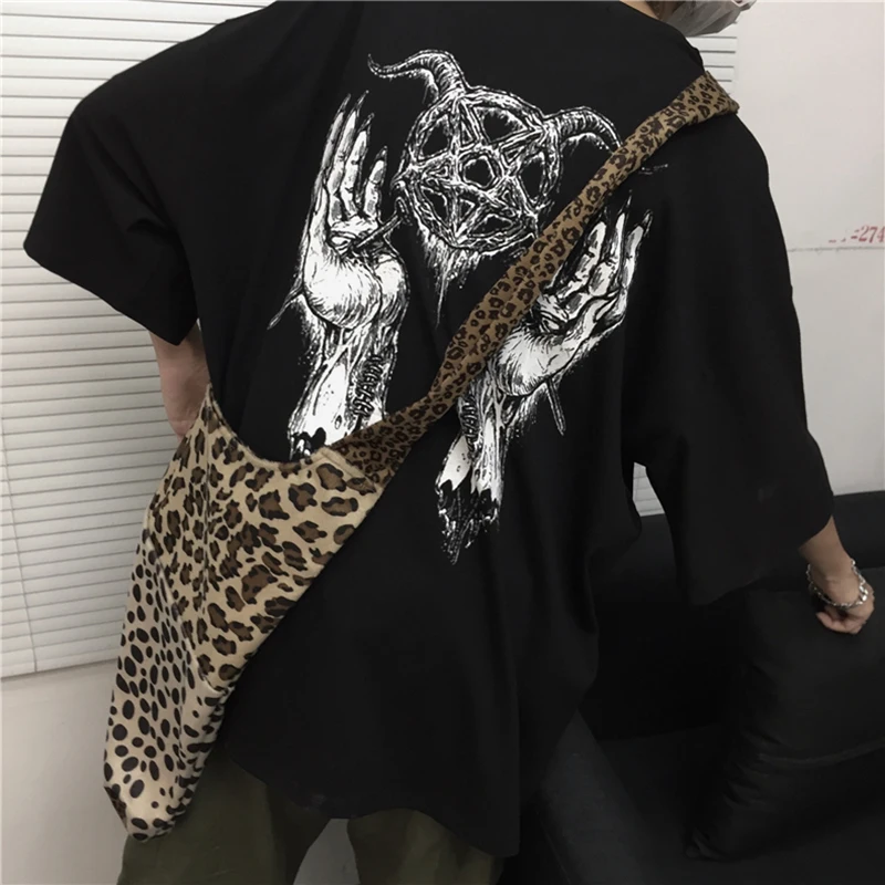 Street modelio gotikos Ulzzang viršūnes spausdinti dropshipping punk derliaus harajuku veganų Pusė rankovėmis drabužius tee Hip-hop unisex marškinėlius