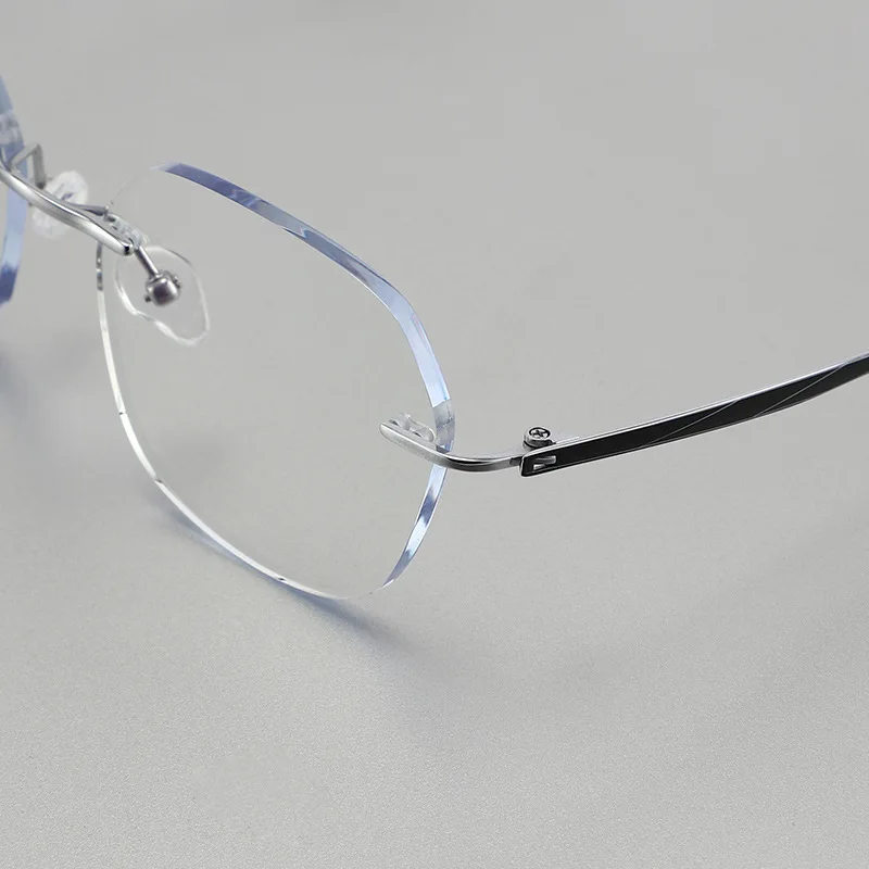Titano Vyrų Taškus akiniai Photochromic Optinių Akinių Recepto, Stabdžių mėlyna šviesa Oculos Multifocal Objektyvas Rėmo Akiniai