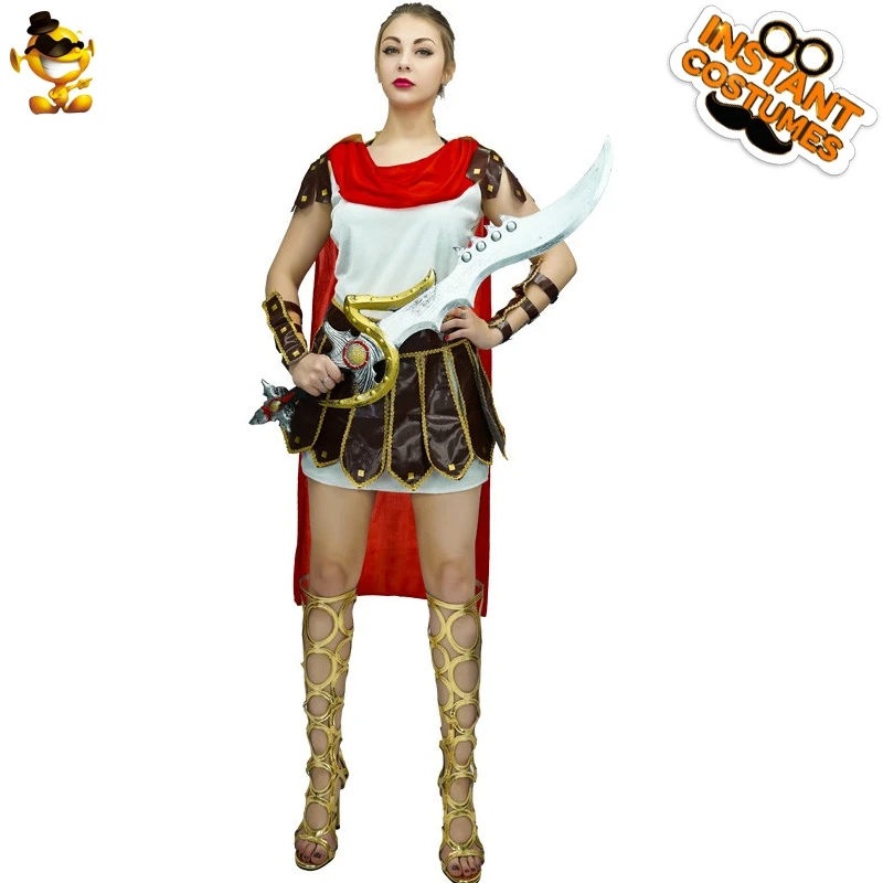 QLQ Moterų Senovės Romos Graikija graikų Karys, Cosplay Kostiumai Suaugusiųjų Helovinas Fancy Dress Lady ' s Gladiator Kariai Suknelė