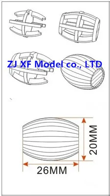 Klasikinis senovinio laivo modelį cask rinkinys medinių brendžio cask kibirai 2 vnt/komplektas