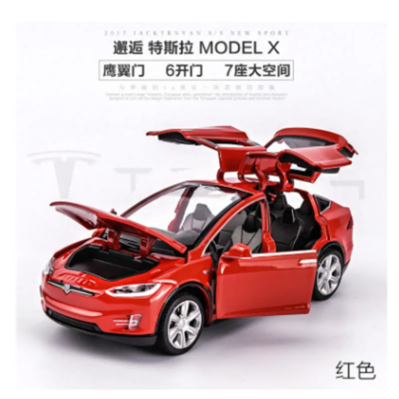 Karšto Parduoti 1:32 Lydinio Tesla MODELX90 Metalo Žaislas Automobilis sugrąžinti Valdžią 