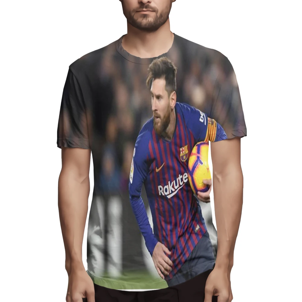 Vyriški 3D Spausdinimo Messi Ronaldo Amžiaus Užbaigimas, Futbolo Sporto marškinėliai Atsitiktinis Trumpas Rankovės Derliaus Futbolo Marškinėlius Aukštos Kokybės