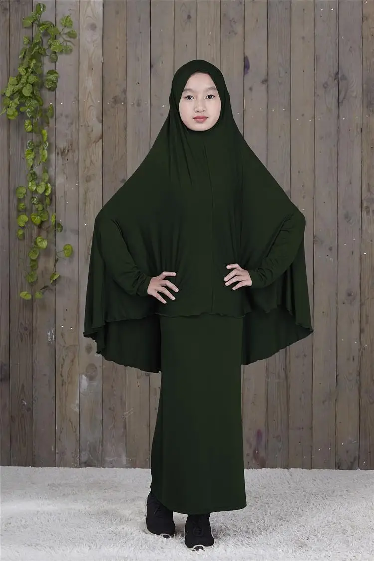 2vnt Musulmonų Vaikai Suknelės Mergaitėms, Vaikams, Abaja Dubajus Malaizija Hijab Jilbab Kaftan Bangladešas Turkija, Saudo Arabija, Pilnas draudimas, Islamas