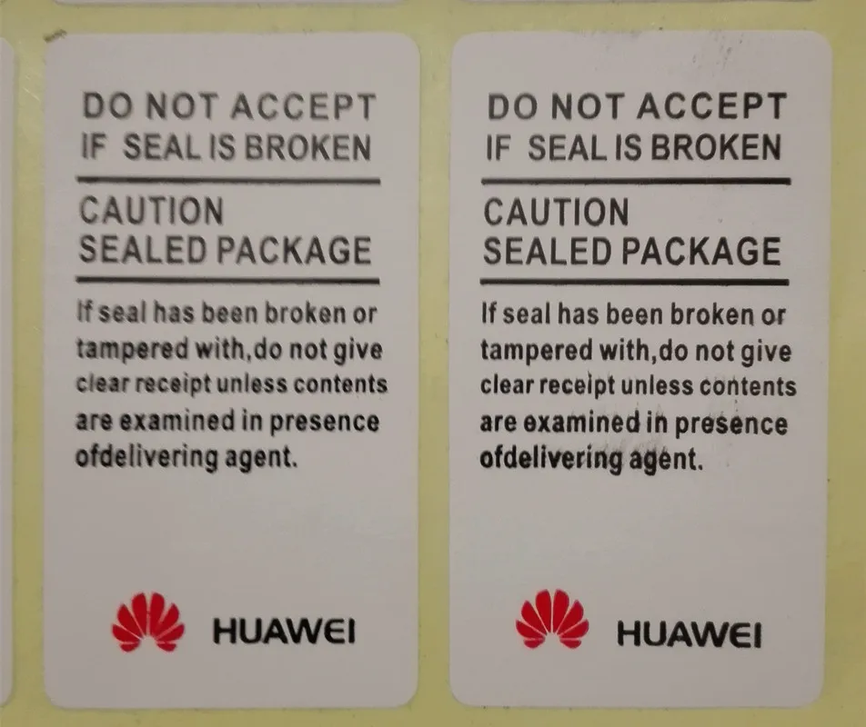 Didmeninė 100 VNT. Daug Pažangių Kokybės Garantija Huawei Antspaudas Etiketės, Lipdukai 4,5 x 2,5 cm Nemokamas Pristatymas