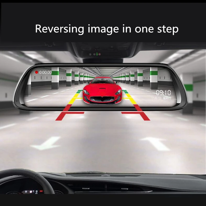 Transliacijos Brūkšnys Cam Vairavimo Diktofonas 10-Colių galinio vaizdo Veidrodis 1080P Dvigubo Objektyvo Atbulinės eigos Vaizdo Žvaigždės Naktinio Matymo Brūkšnys Fotoaparatas