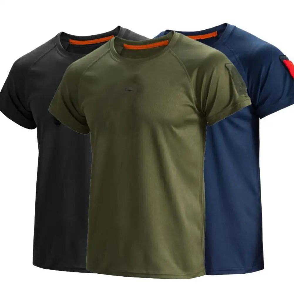 2020 metų vasaros Nauji Aukštos kokybės vyrų marškinėliai Kieto Spalvų Vyrų Kvėpuojantis Greitai džiūsta Trumpas Rankovės O Kaklo T-shirt Vasarą Viršų