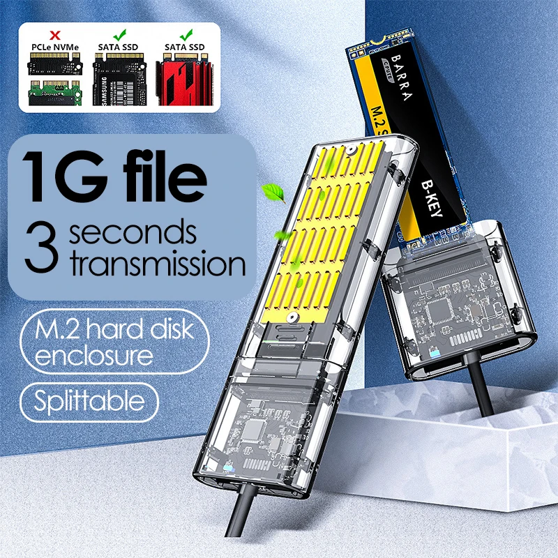 UTHAI M2 SSD ATVEJU NVME/SATA Važiuoklės M. 2 USB 3.0 SSD Adapteris NVME PCIE NGFF SATA M / B Klavišą SSD Disko Dėžutė M. 2 SSD ATVEJU