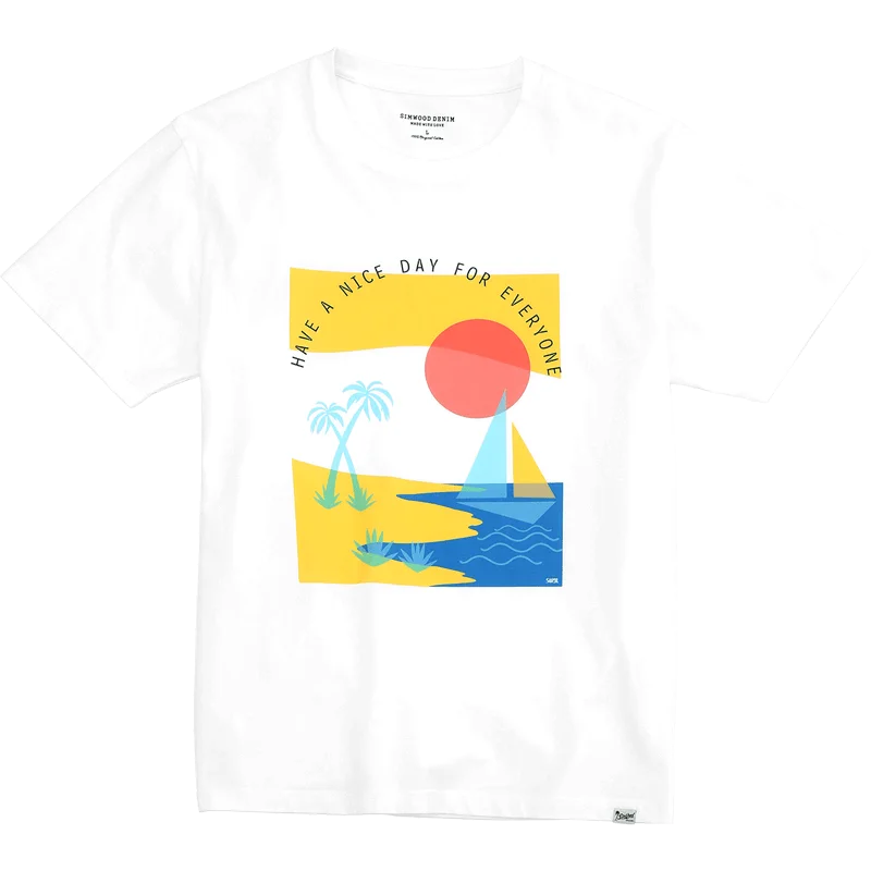 SIMWOOD 2020 naujas vasaros atostogų print t-shirt vyrams medvilnės atostogų trišakiai plius dydis viršūnes aukštos kokybės mados tees SJ120568
