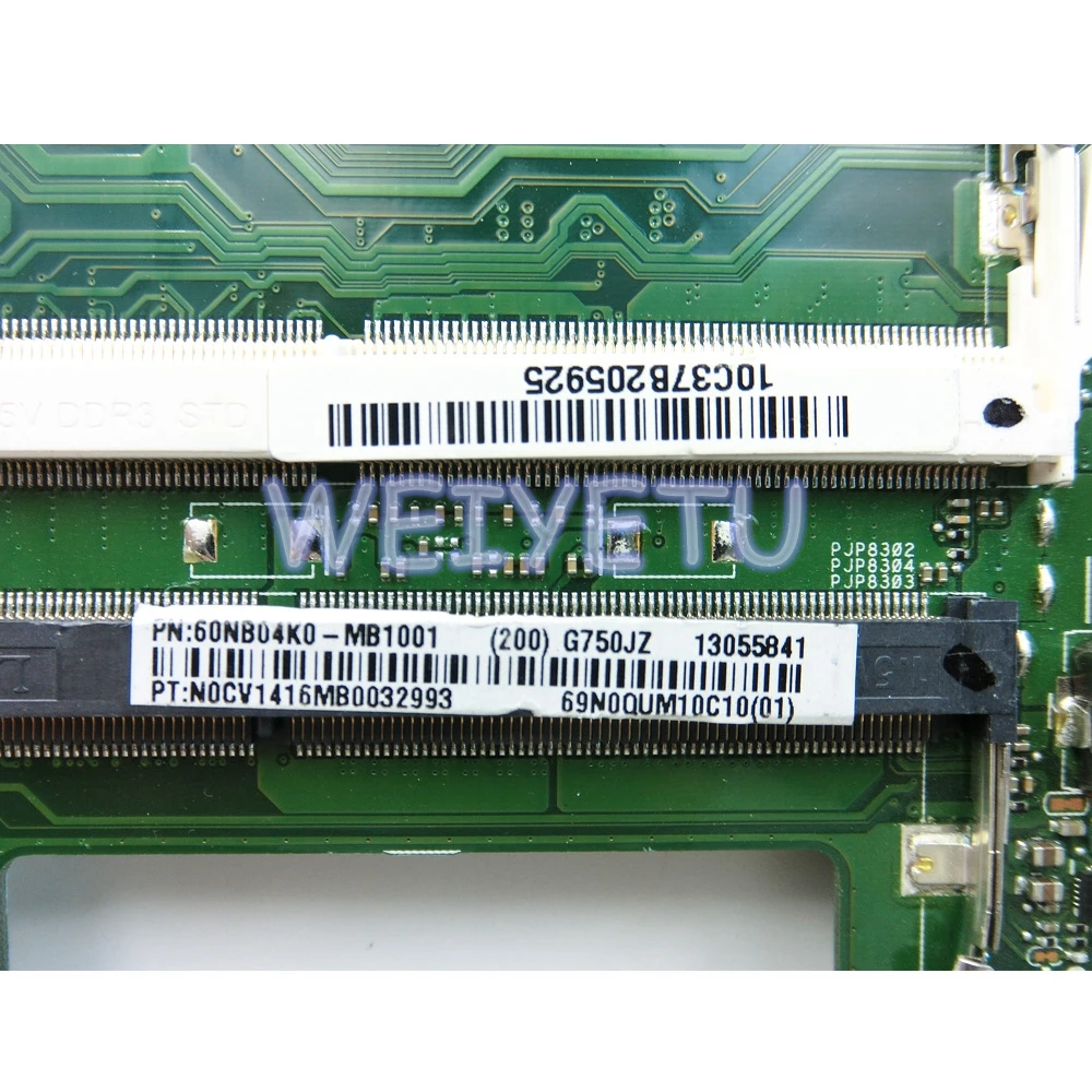 G750JZ Su i7-4700 /I7-4710HQ CPU 2D LCD Jungtis pagrindinėje Plokštėje už ASUS G750J G750 G750JZ Nešiojamas Mainboard Rev 2.1