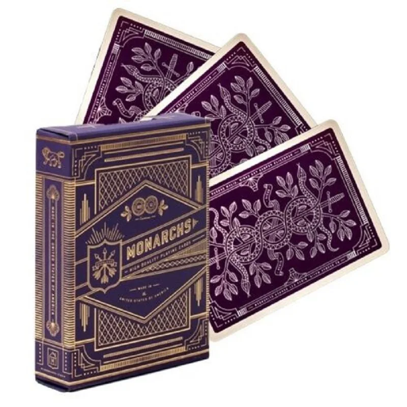 Violetinė Monarch Žaisti Kortelių Theory11 Monarchai Denio Dviračių USPCC Pokerio Magija, Kortų Žaidimai, Magijos Triukų Rekvizitą už Magas