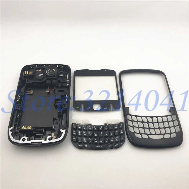 Geros kokybės Originalios Visą Būsto Blackberry Curve 8520 Visiškai Padengti Atveju Pakeitimas + Logo Juoda/Balta