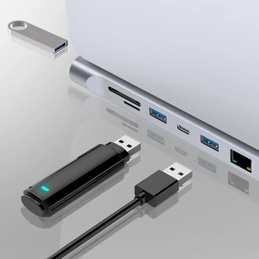 C tipo Centru Dual 4k HDMI suderinamus USB3.0 USB2.0 Pd Įkrovimo VGA Audio jungtis RJ45 3.5 mm Su Adapteriu