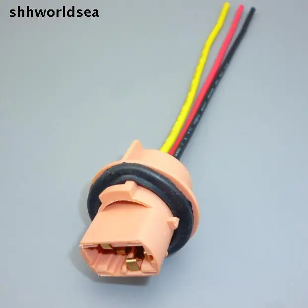 Shhworldsea 2/5/30/100vnt T20 / 3156 / 3157 3PIN 3WIRE Lizdas, Automobilių Lemputės Laikiklio Adapterio jungtis