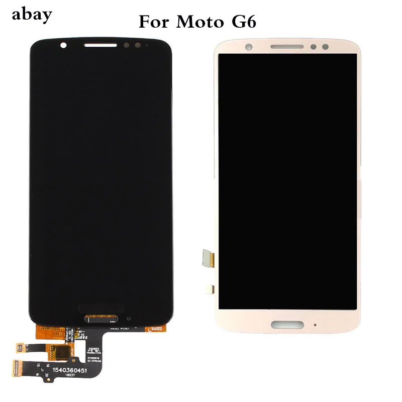 OEM Motorola G6 LCD Ekranas Jutiklinis Ekranas skaitmeninis keitiklis Asamblėjos atsarginės Dalys Moto G6 XT1925 5.7