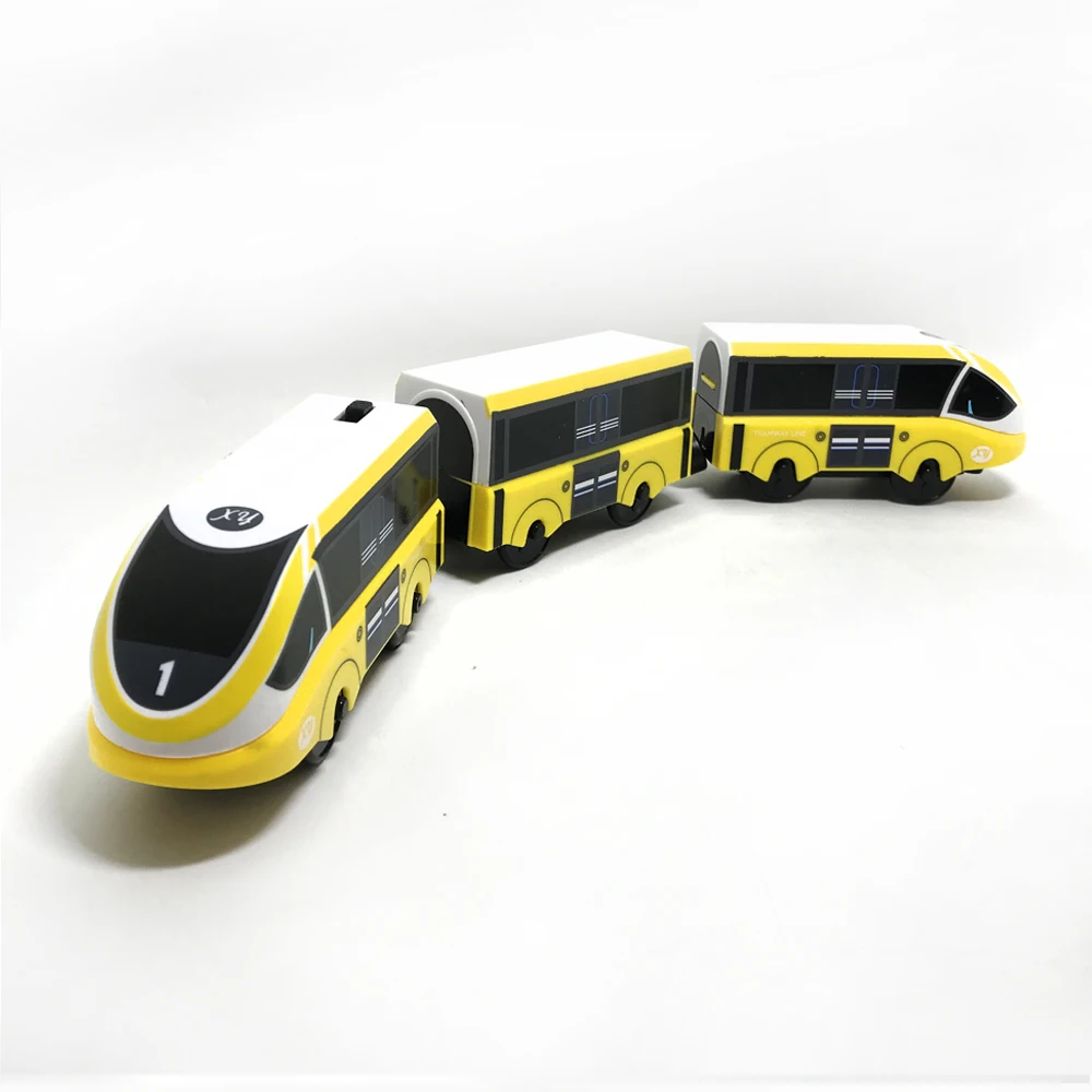 W-12 Nemokamas pristatymas geltonas Žaislas Traukinio Elektros Magnetinių Lokomotyvų Suderinama Geležinkelių Žaislas Traukinio Mediniai Lane Nustatyti NAUJĄ Dovanų
