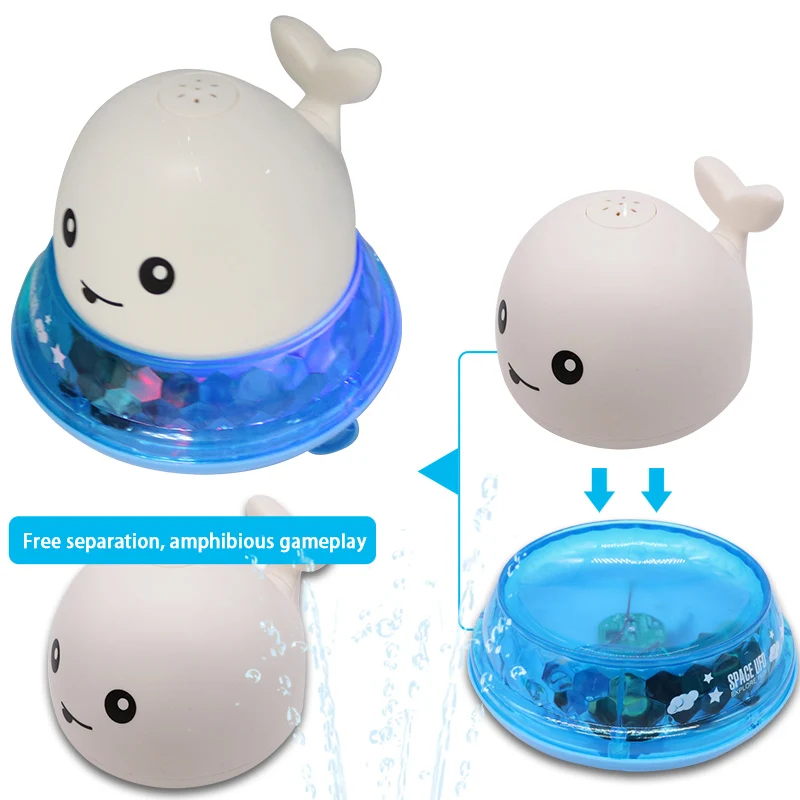 Creative Vandens Purškimo Vonios Žaislas Banginio Formos Led Šviesos, Vandens Purškimo Kamuolys Kūdikių Vonia Vandens Žaislai, Automatinė Indukcijos Žaislai Vaikams Dovanų