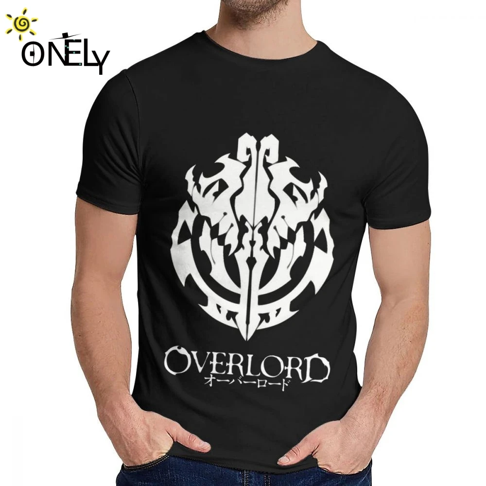Vyras Marškinėliai Overlord Anime Gildijos Emblemą Ainz Ooal Suknelė Geros Medvilnės Vasaros Apvalios Kaklo Hip-Hop Marškinėliai