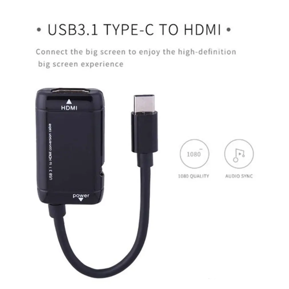 USB-C Tipo C iki HDMl Adapteris USB 3.1 Laidas M H L 