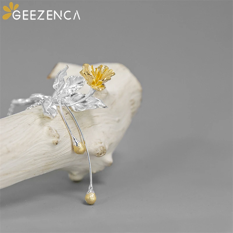 S925 Sidabro Crabapple Gėlių Karoliai Pakabukas Moterų Fine Jewelry Originalaus Dizaino Madinga Meno Chokers Karoliai Dovanų Šalis