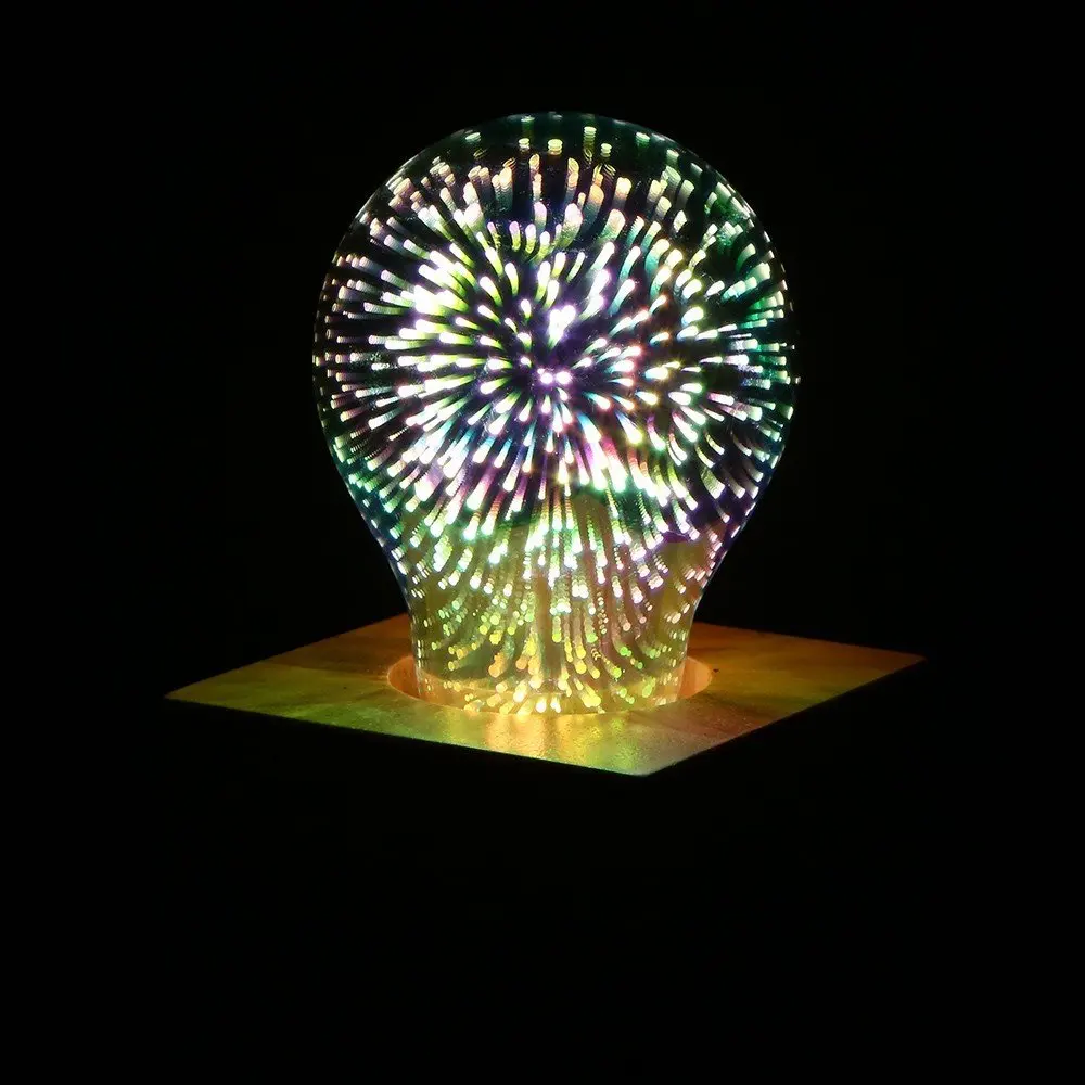 DONWEI Atostogų Naktį 3D Fejerverkų Poveikį Dekoratyvinės Šviesos Spalvinga A60 G80 5W E27 LED Lemputės Kalėdų ir Naujųjų Metų Vestuvės