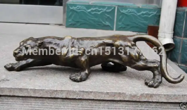 Amatai, Menai Retas Bronzos Skulptūra, Statula Pantera Leopard 