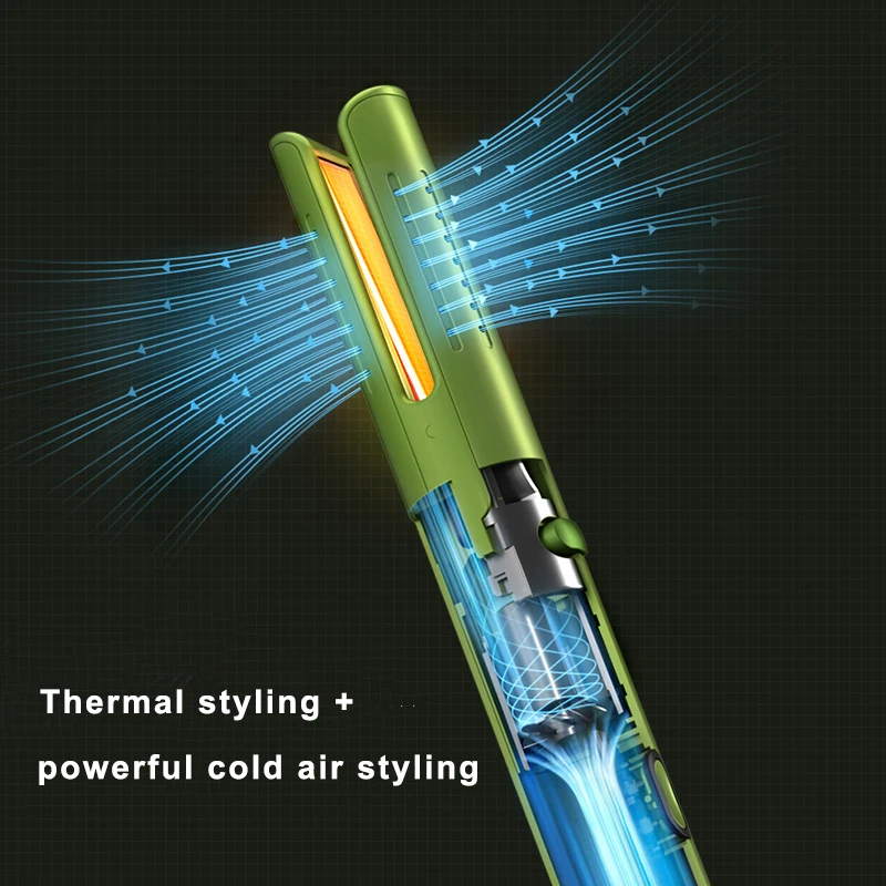 ZHIBAI Žalia Termostatas Garbanoti Geležies Stick Žemos Temperatūros Šalto Vėjo Plaukų Formavimo Priemonė Banga Geležies Stick Big Banga Curler