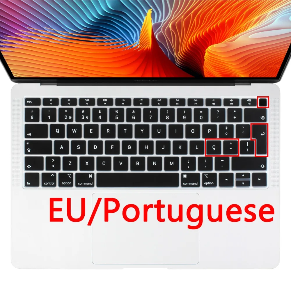 ES Stilius portugalijos Minkštas Silikoninis Klaviatūros Viršelis Raštas Odą Naujas Macbook Air 13 2019 2020 