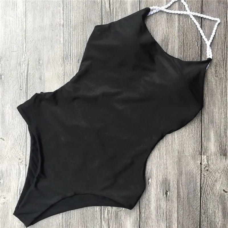 2018 m. Moteris vientisas Diržas Bikini Monokini maudymosi kostiumėlį Backless maudymosi Kostiumėliai Paplūdimio Ponios Vienas Gabalas Kietas Plaukimo Drabužiai