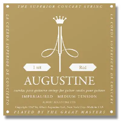 Augustinas Imperial Raudona Vidutinės Įtampos Klasikinės Gitaros Stygos
