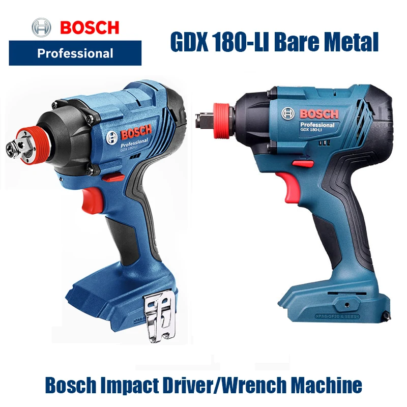 Bosch Power Tools GDX180-Li Elektrinis Atsuktuvas Elektrinis Atsuktuvas Elektros Veržliarakčio Ličio Poveikis Raktas (ant Pliko Metalo)