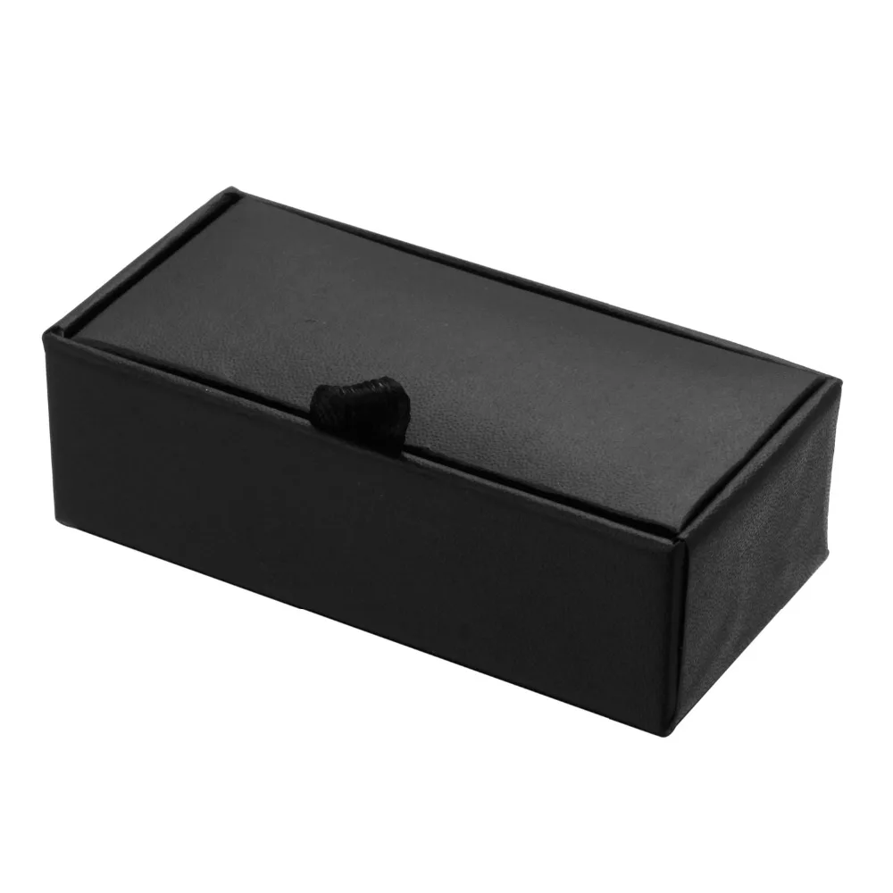 WN juodas stačiakampis, marškinių rankogalių segtukai lauke 12pcs/daug Klasikinis dizainas mažų dovanų dėžutėje Ilgio, pločio ir didelio dydžio 8.5*4.5*3.5 Nemokama krovinių