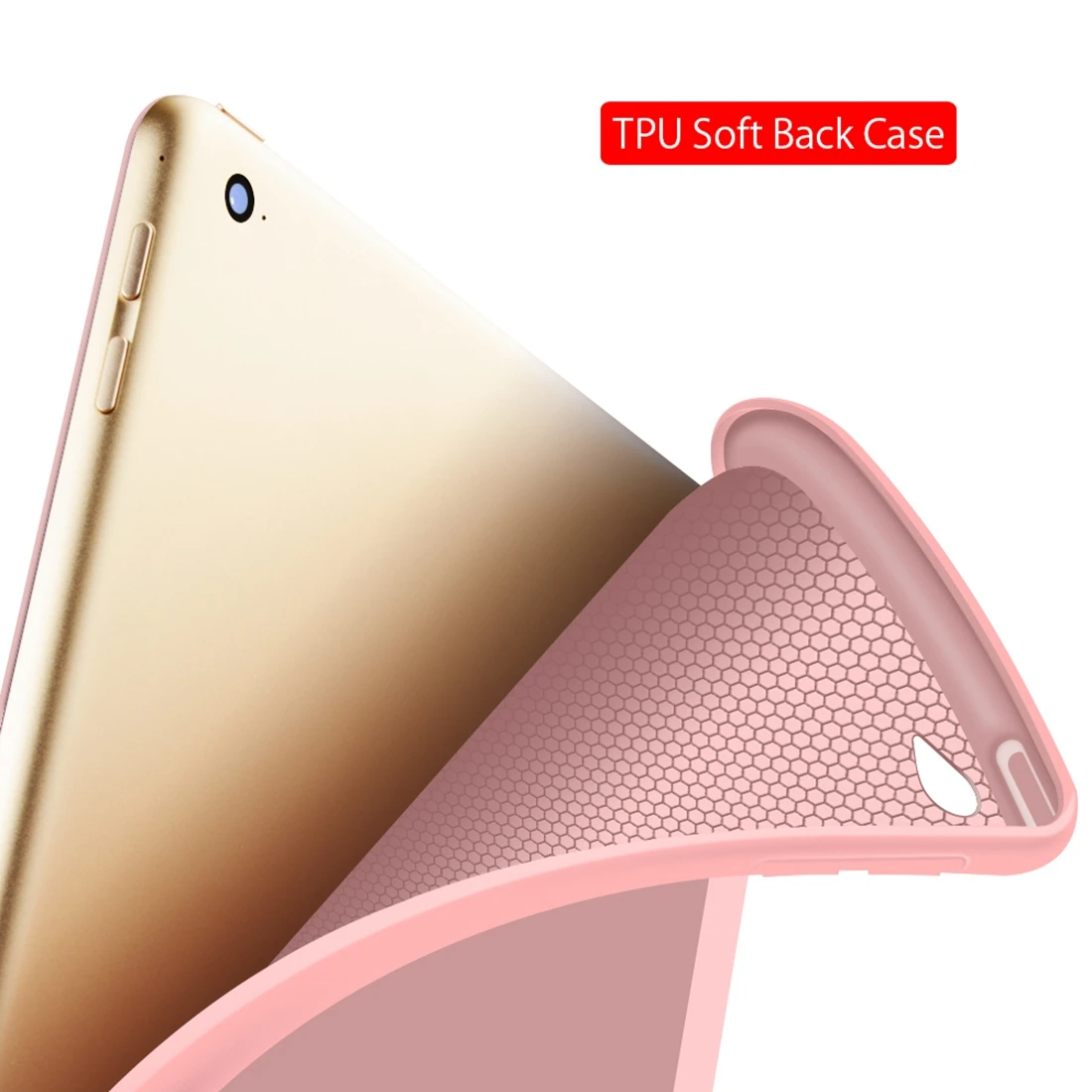 Ipad 6-osios kartos case For iPad 2 Oro Oro 1 Atveju 2018 9.7 Funda Silikono Minkštas Atgal 2017 Pu Odos Smart Case