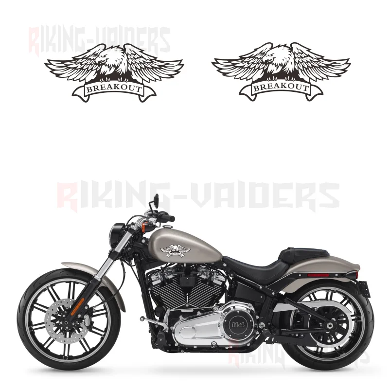 Custom Erelis Logo Lipdukus Kuro Bako Lipdukai, Vinilo Lipdukas, Skirtas Harley Softail Breakout